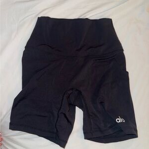 ALO Yoga Black High-Rise Bike Shorts